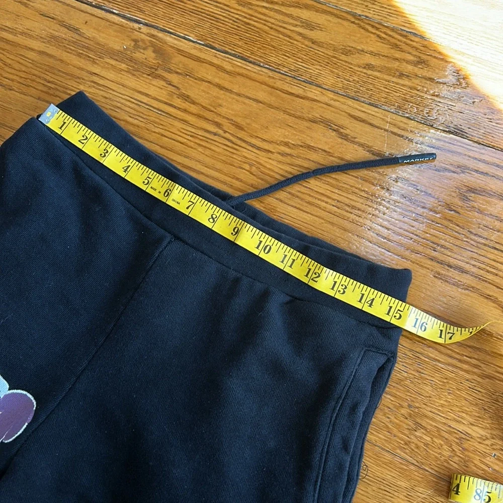 Market Exotic Imports drawstring fleece shorts.Size Medium. Pockets. Car graphic